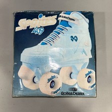 Vintage Derby Sprites 409 White Neon Pink Roller Skates Girls Size 6
