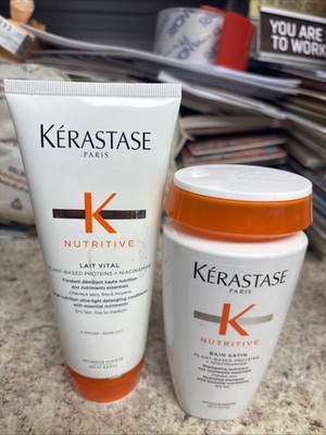 Kerastase Nutritive Bain Satin Shampoo Lait Vital Conditioner CAT LADY      