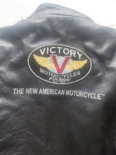 Giacca di pelle Victory Motorcycles XL foderata Thinsulate Polaris cappotto da equitazione motociclista