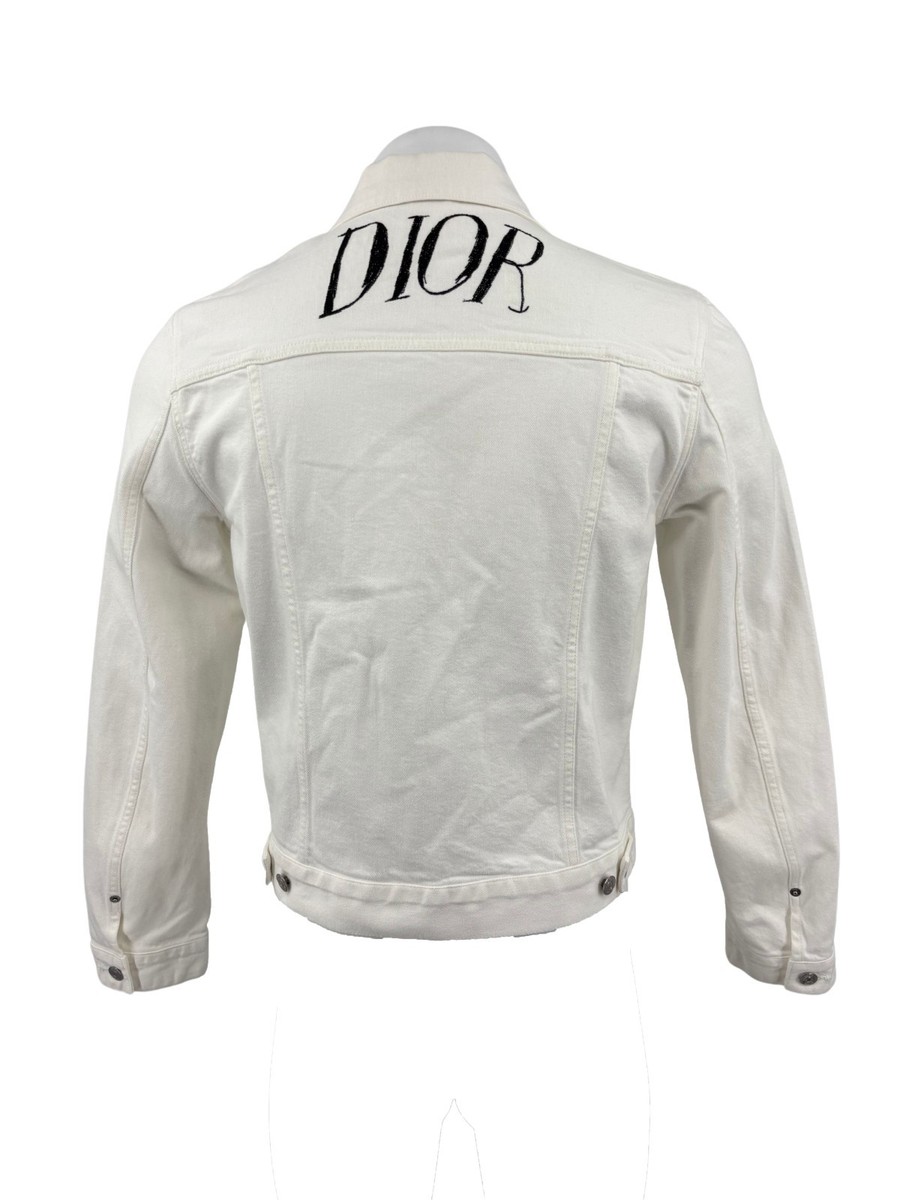 極美品✨Dior ディオール ジャケット ホワイト Dior White Denim Embroidered Logo Jacket - White | eBay