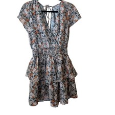 American Eagle Garden Party Floral Ruffle Tiered Mini Dress Size XS