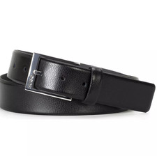 Image of Hugo Boss men's Gellot Black Leather Belt - size 36 - retail $75