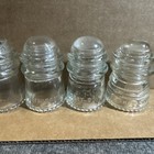 VINTAGE CLEAR GLASS HEMMINGWAY FENCE INSULATOR set of 8 — photo 5