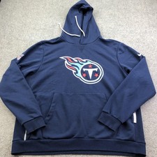 Tennessee Titans Hoodie Mens XL Blue Football Nike Dri Fit Team Issue