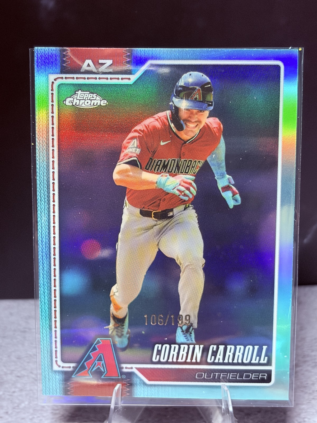 #83 Corbin Carroll 2026 Topps Chrome Aqua Refractors #/199 Arizona Diamondbacks