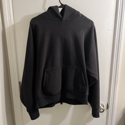 YZY GAP Hoodie Mens Large Black Fleece Pullover Kangaroo Pocket Yeezy
