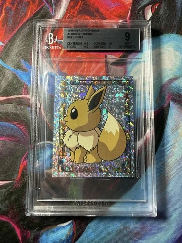 BGS 9 MINT 1999 MERLIN POKEMON #S21 EEVEE-PRISM