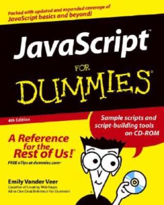 JavaScript For Dummies - Paperback By Vander Veer, Emily A. - GOOD