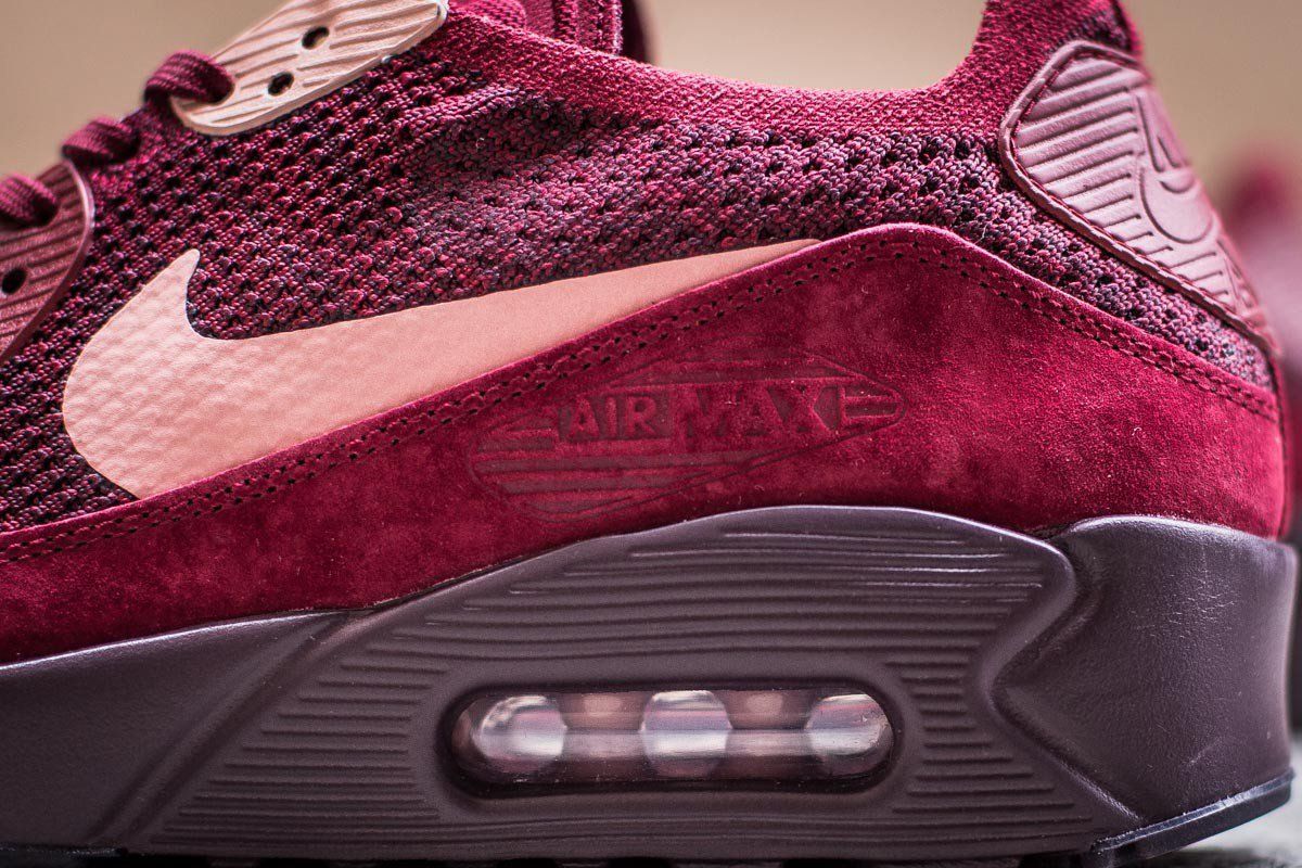 2017 Size 10 - Nike Air Max 90 Ultra 2.0 Flyknit Team Red 875943-601 Nike Air Max 90 Ultra 2.0 Flyknit 875943-601 Men main image 2