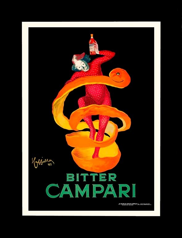 Poster poster poster advertising aperitif Cordial Campari print 50x70 cm.