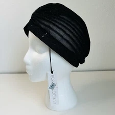 Sole Society Black Mesh Hat NWT
