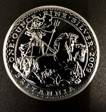 1 oz Feinsilber Britannia Silber 0.958 / 32.45g 2 Pounds 2009 TOP