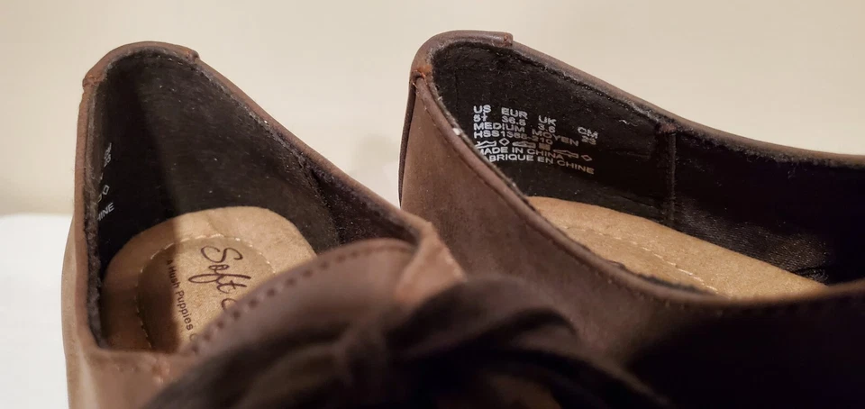 Cojín Oxford cómodo de gamuza sintética marrón 8 estilo suave para mujer Hush Puppies Foto 3 de 4