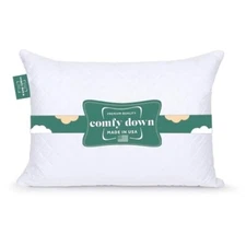 ComfyDown Premium Feather and Down ComfyPlush Supportive Bed Pillow for Sleeping