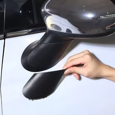 For Fiat 500 2010-22 ABS Black Side Rear View Mirror Base Cover Cap Replacement
