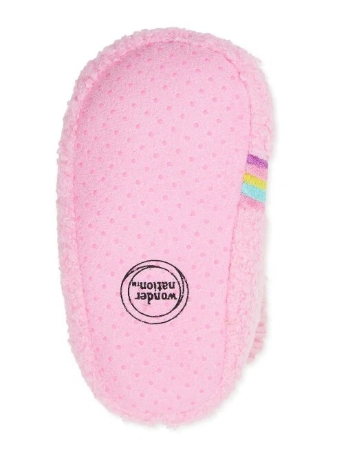 Chinelos botinha arco-íris rosa bebê meninas tamanho 4 WONDER Nation - Imagem 3 de 4