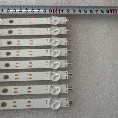 8pcs/set LED Strip For ONN 100012587 M22227-MT M22083-MT LED65D07-ZC62AG-02D