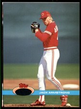 1991 Stadium #509 Jack Armstrong Reds OVERSIZE No Gold Error SET BREAK RARE!