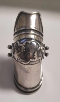 VINTAGE ARMOR RING SILVER リング シルバー 825 Sterling Silver Ring Finger Armor Stars Unusual Marked