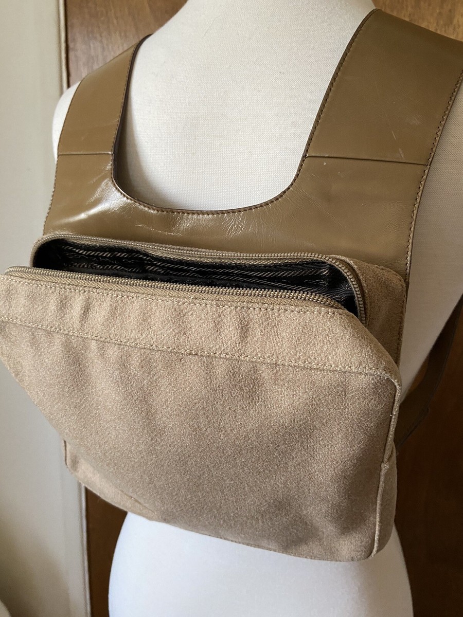 Vintage 90s PRADA Backpack Tech Sport Bag Front Strap Wool Vintage 90s PRADA Backpack Tech Sport Bag Front Strap Wool