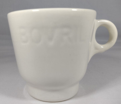 Vintage BOVRIL geprägte verglaste Keramik Tasse Becher 