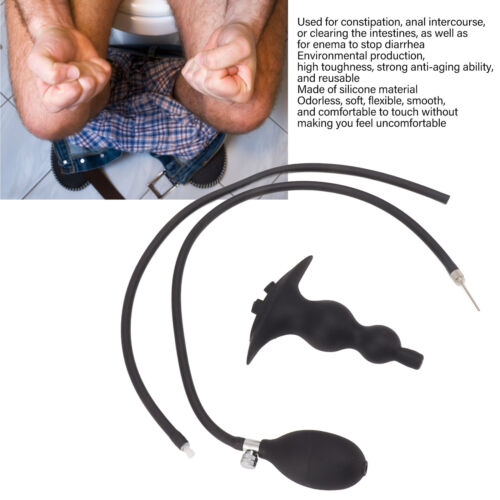 Silicone Enema Bulb Kit Inflatable Soft Flexible Clean Anal Douche Enema Kit for - Picture 10 of 22