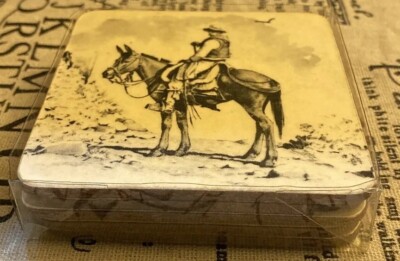 Match & Plus Products (5) Five Western Coasters 3.5  X 3.5 