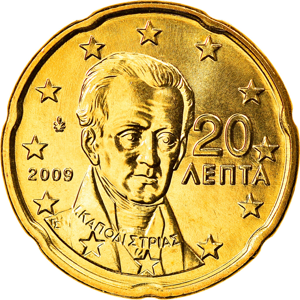 Piece De 50 Centimes Aenta 2002 Prix 824990] Grèce, 20 Euro Cent, 2009, FDC, Laiton, KM:212 | eBay