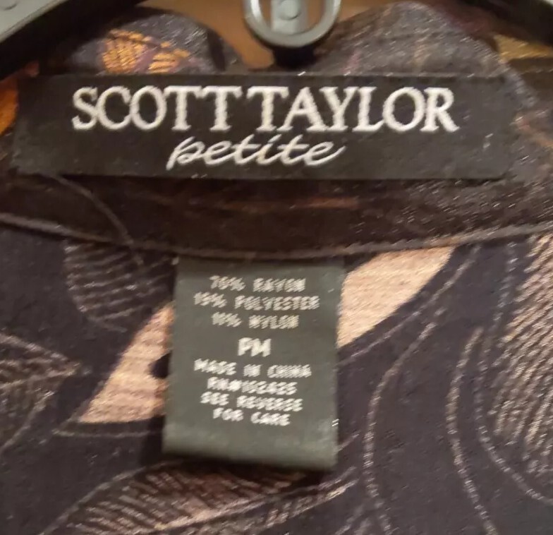 Scott Taylor Petite Button Down Top/Jacket - image 6