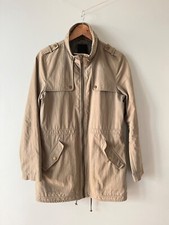 Ichi Khaki Green 'soom' Parka Jacket Size S Small Cotton Blend