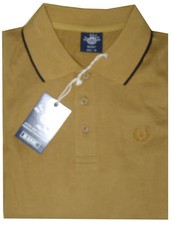 MAGLIA POLO UOMO taglia M L XL XXL 3XL cotone 100% manica lunga senape