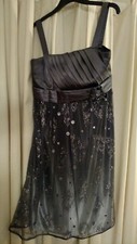 Short Gray Evening Gown - Collections by  Dressbarn sz 8 ( worn once)