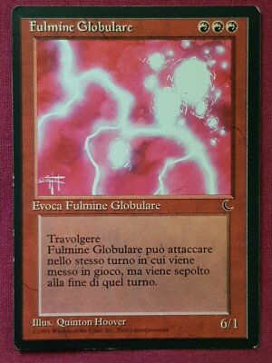 Magic The Gathering ITALIAN DARK BALL LIGHTNING FULMINE GLOBULARE red card  MTG