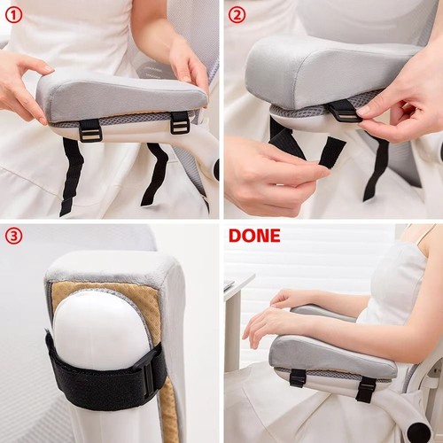 2PCS Elbow Arm Rest Cushion Chair Armrest Pad Memory Foam Office Support Pillow\ - Picture 4 of 12