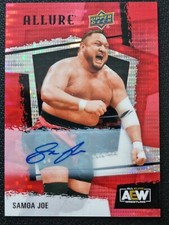 2022 AEW Samoa Joe Red Rainbow AUTO Upper Deck ALLURE Mint #81283