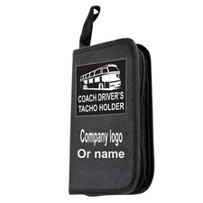 Coach Driver's Digital tachograph holder organiser tacho wallet black customise