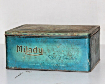 Vintage Milady Toffee Waller & Hartely Süßwaren Leere Blechdose, England