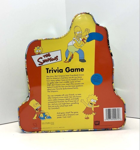 Simpsons Trivia Game In Collectors Tin Cast Poster 2000 - Complete - Picture 2 of 5