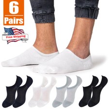 12x Men No Show Socks Cotton Low Cut Short Casual Socks Men With Non-Slip Grips