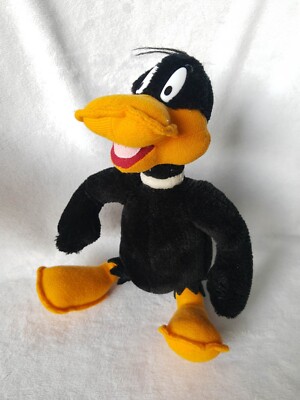 Looney Tunes Daffy Duffy Duck Soft Toy 30cm vintage plushie plush retro