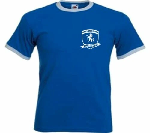 Maillot d'entraînement vintage Gillingham FC domicile bleu football XL