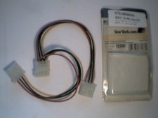   NEW   Y-Splitter Power Cable  NEW   Large Ends 1M-2F Molex 4-pin PYO2L