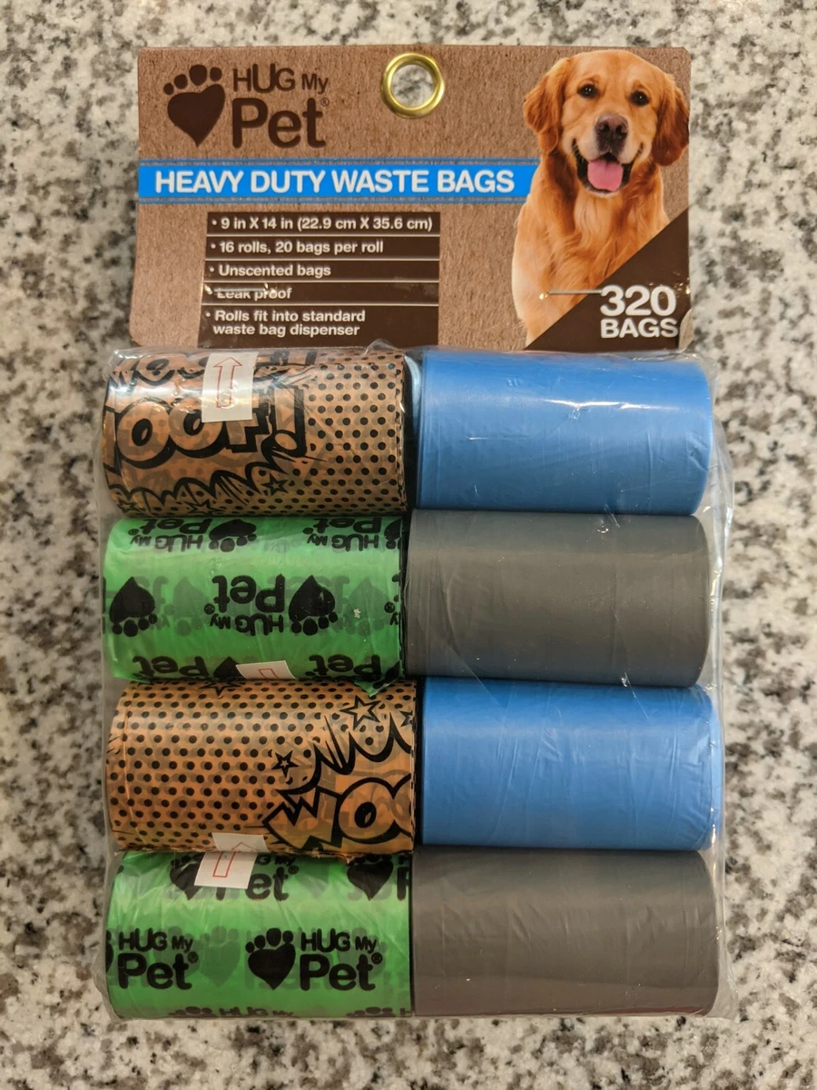 Hug My Pet Dog Poop Clean Up Waste Bags 320 count 16 rolls eBay