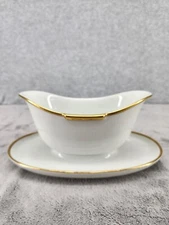 Rosenthal Helena Gravy Boat Or Sauce Bowl With Underplate 9” Long 4” Tall