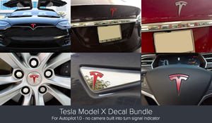Details About Tesla Model X Decal Bundle For Autopilot 10 No Camera In Turn Signal