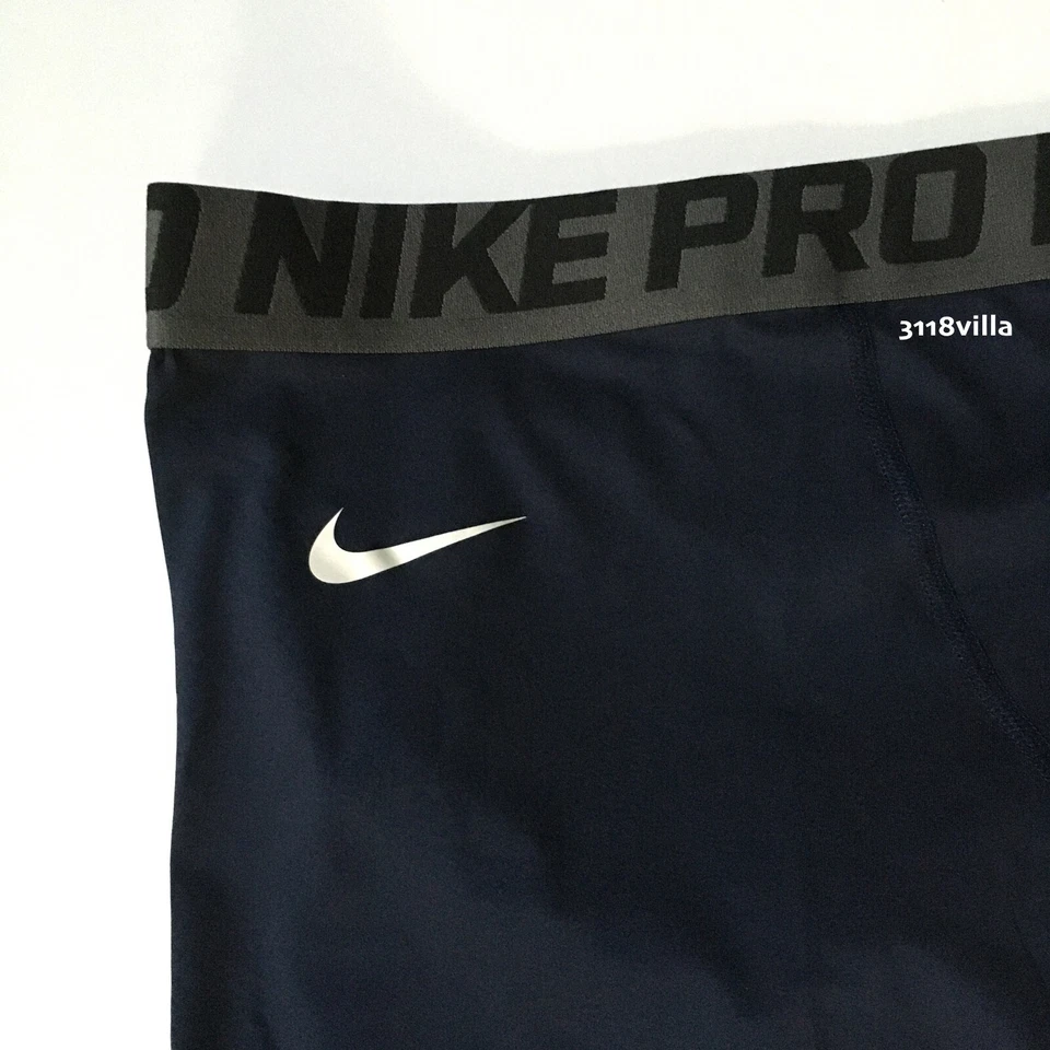 Nike NBA Men's Basketball Compression Training Tights Shorts Navy Blue 2XL 2XLT - Image 3 of 4