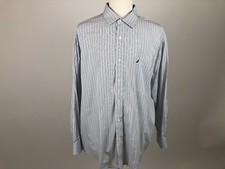 Nautica 18 34/35 Multicolor Stripes Long Sleeve Button-Up Men's Shirt