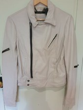 Leather Jacket Bnwt Size 10 Cream Unique Lambs Leather Stud Detail