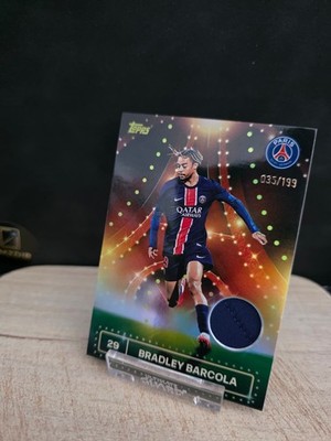 BRADLEY BARCOLA Patch Relic /199 Topps Team Set Paris Saint-Germain 2024-25 PSG