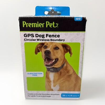 Premier Pet GIF00-18024 GPS Dog Fence Circular Wireless Boundary 20 lbs 6 Month